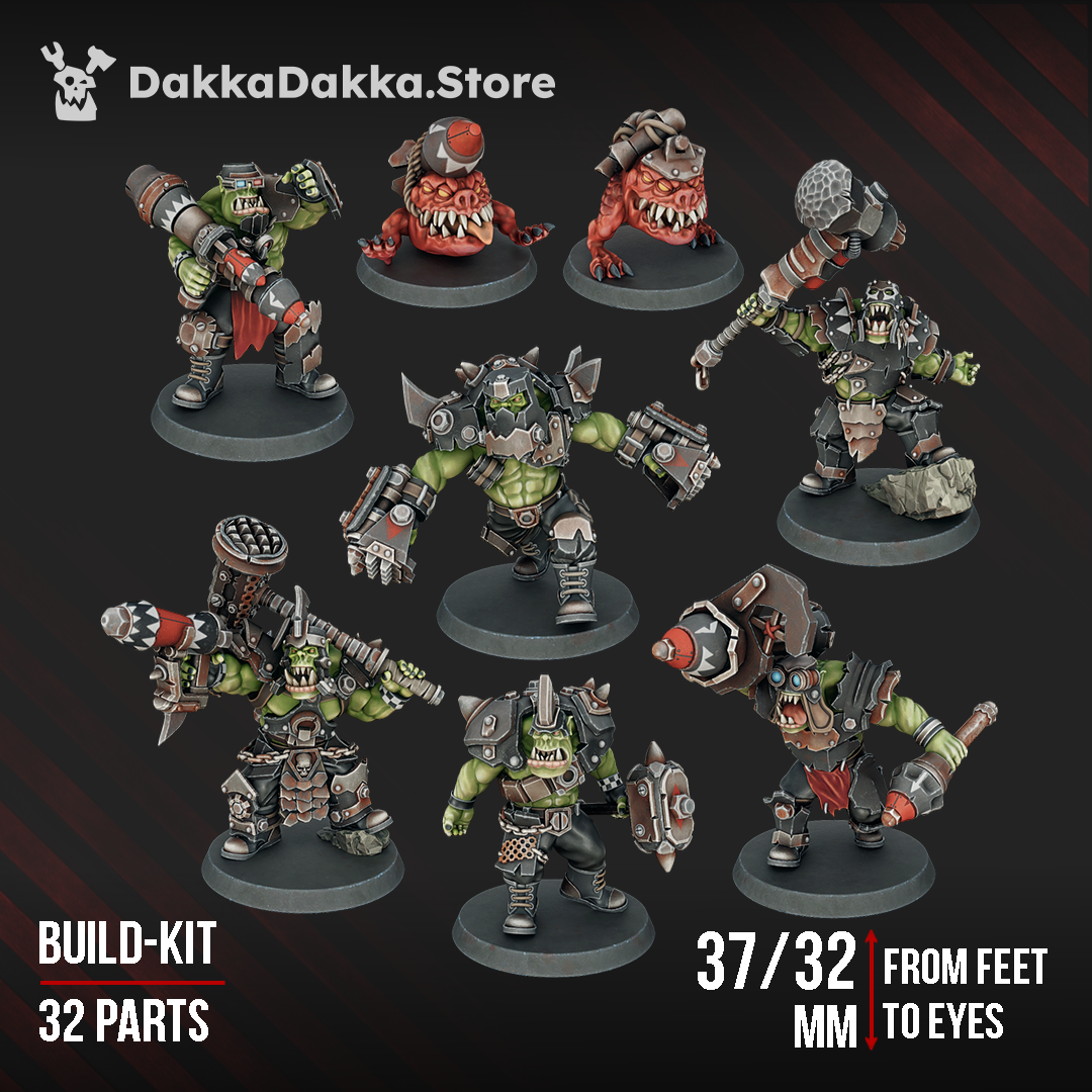 Orcs Head Crackaz Mob - painted by the designer