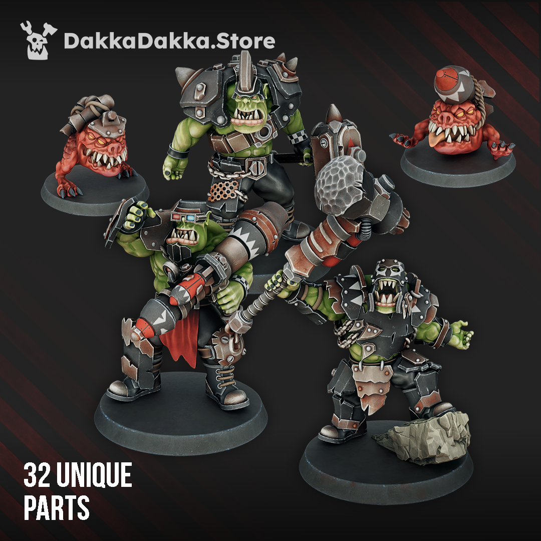 Orcs Head Crackaz Mob - painted by the designer