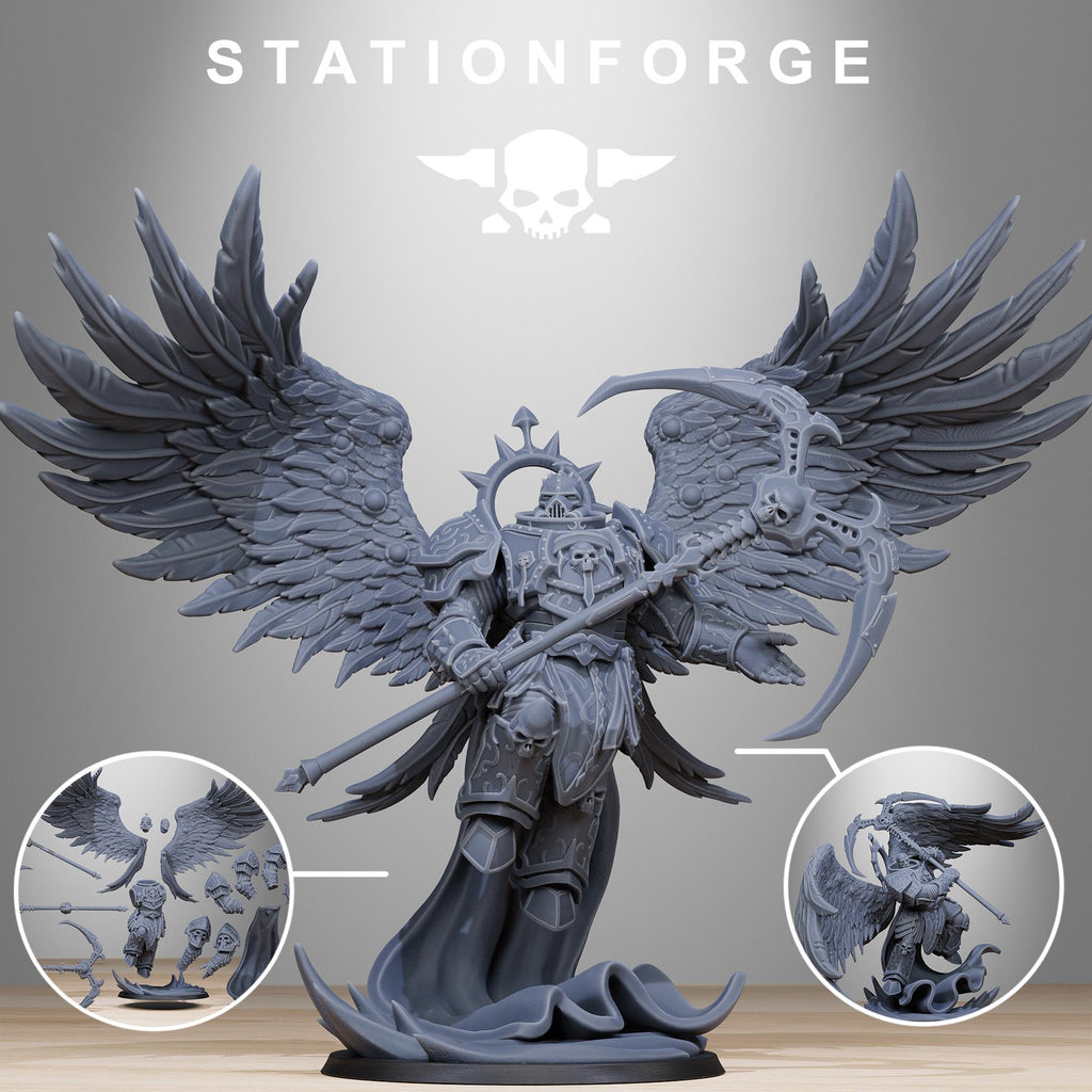 Corrupted Archon Angel Miniature | 14K Resin | Winged Fallen Angel Proxy |  Chaos Daemon Figure