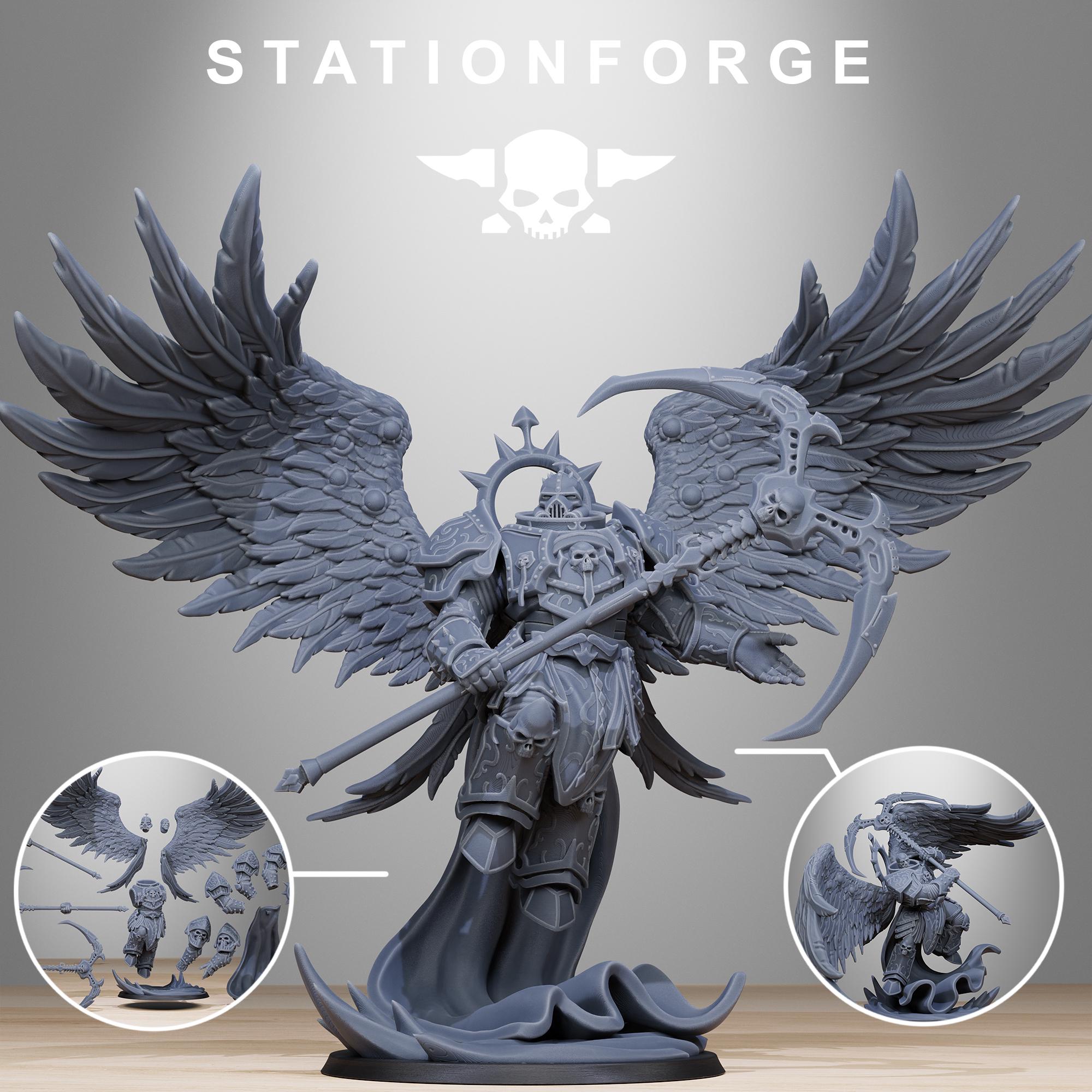Corrupted Archon Angel Miniature | 14K Resin | Winged Fallen Angel Proxy |  Chaos Daemon Figure