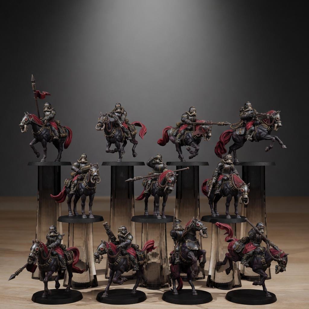 GrimGuard Cavalry | 14K Resin | Not Rough Riders | Grimdark Imperial Guard | Grimdark Army