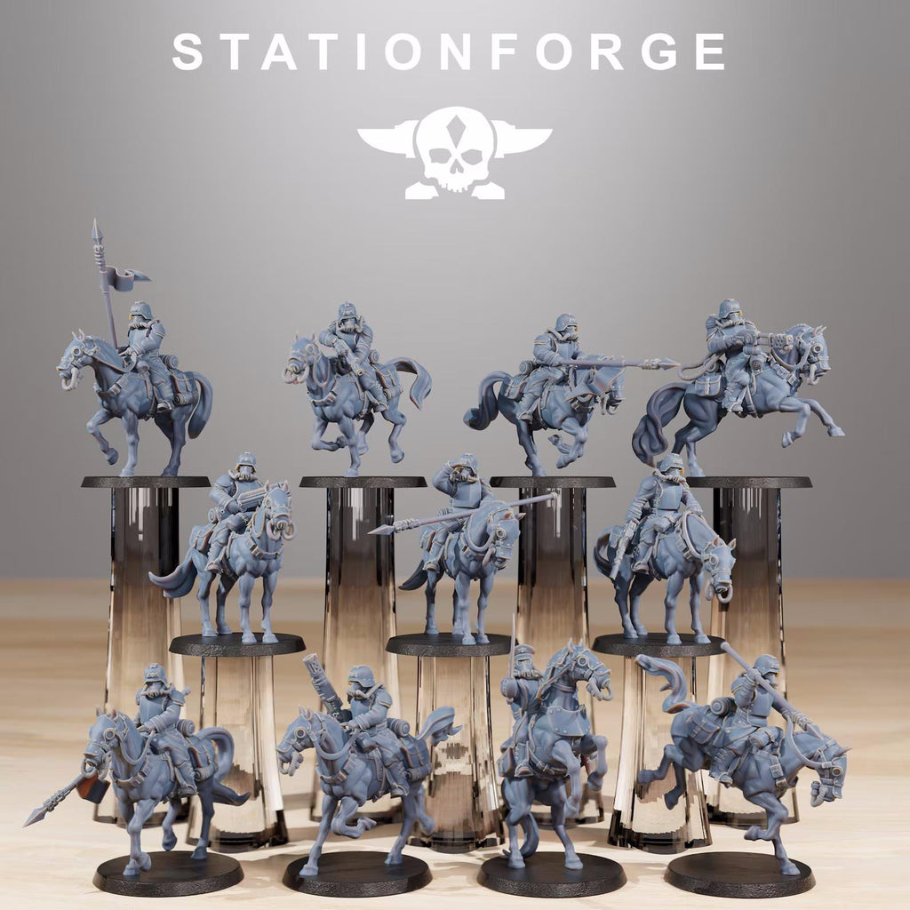 GrimGuard Cavalry | 14K Resin | Not Rough Riders | Grimdark Imperial Guard | Grimdark Army
