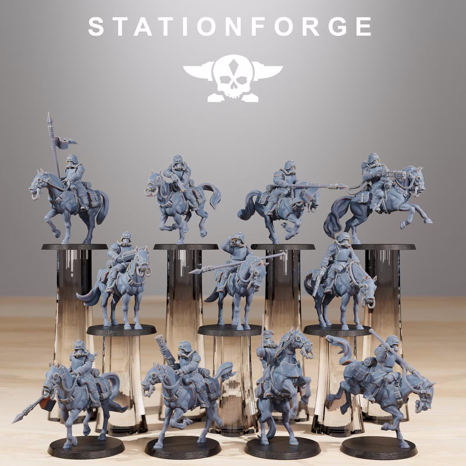 GrimGuard Cavalry | 14K Resin | Not Rough Riders | Grimdark Imperial Guard | Grimdark Army