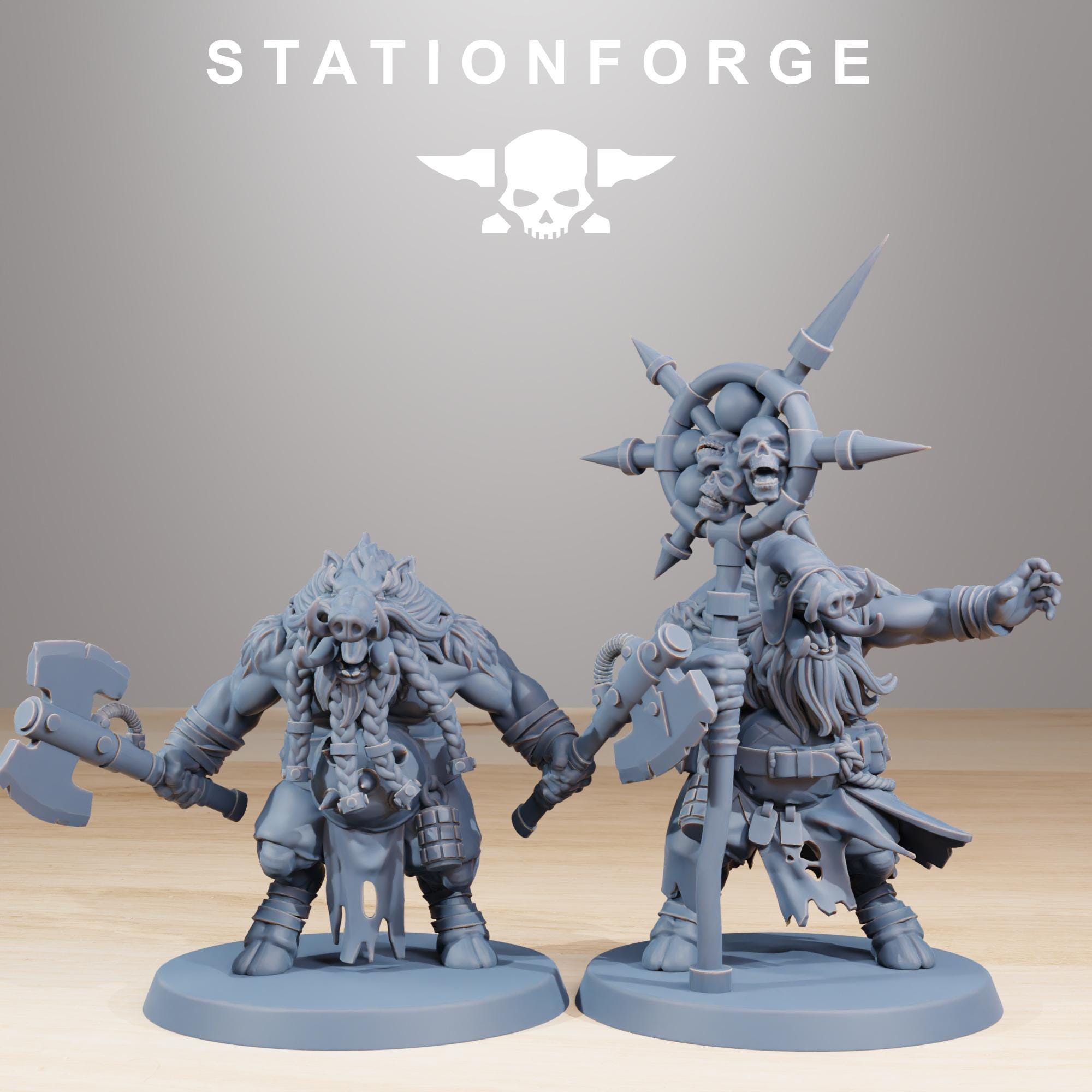 Corrupted Beasts |14K Resin Figures  Chaos Hounds Proxy | Mutant Dogs | | StationForge Chaos Army