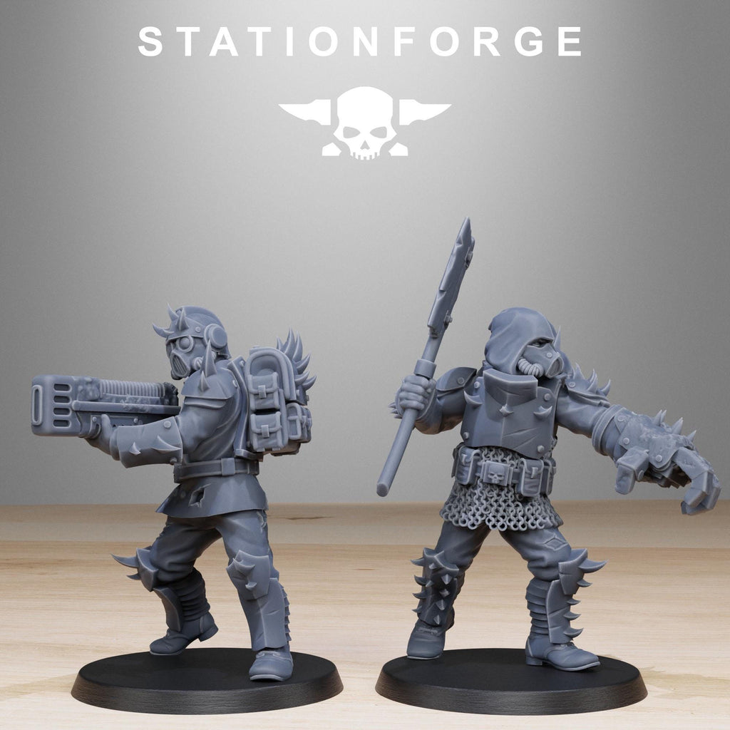 Corrupted Guard Builder Kit | 16K Resin | 20x Chaos Cultist Proxy Figures | StationForge Army