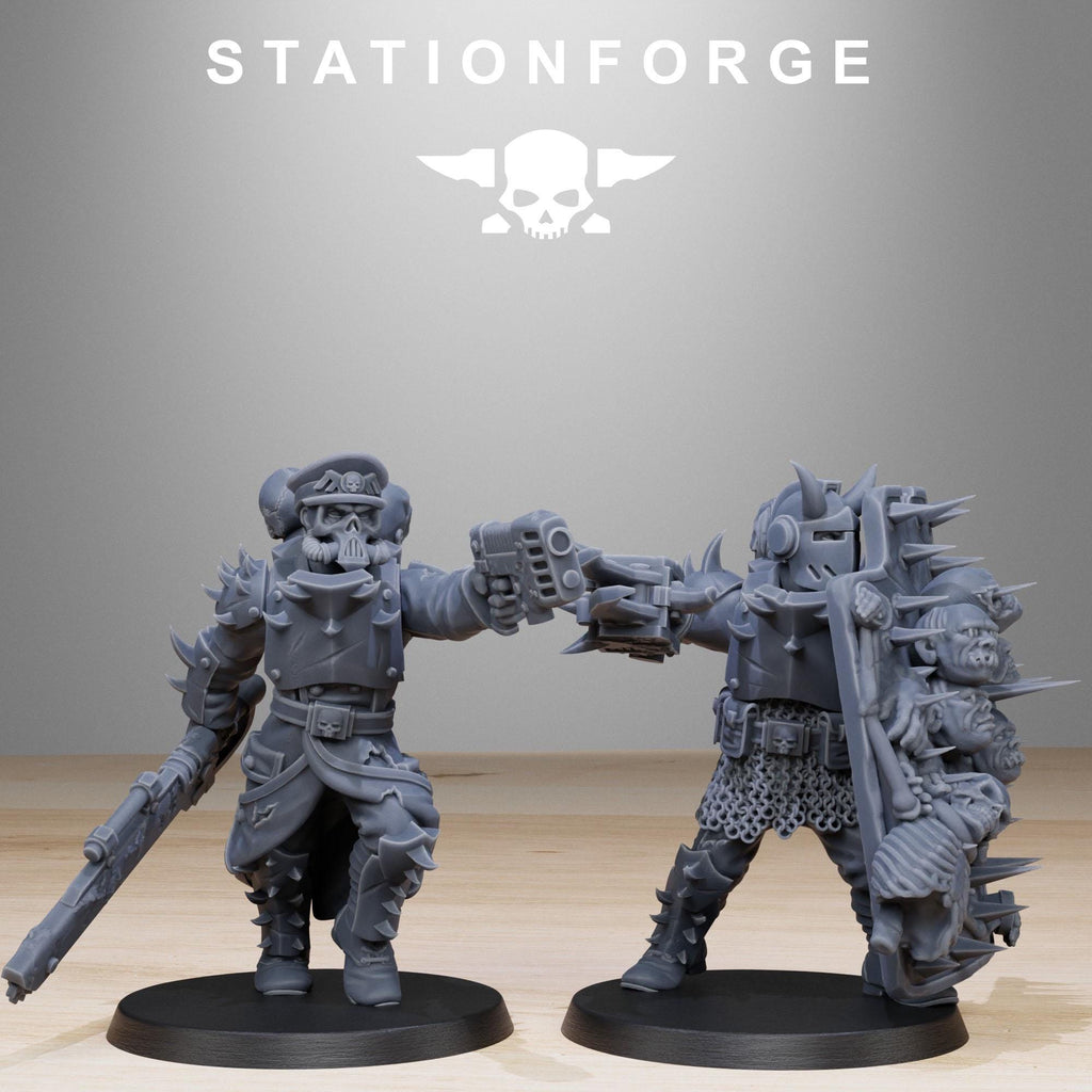 Corrupted Guard Builder Kit | 16K Resin | 20x Chaos Cultist Proxy Figures | StationForge Army