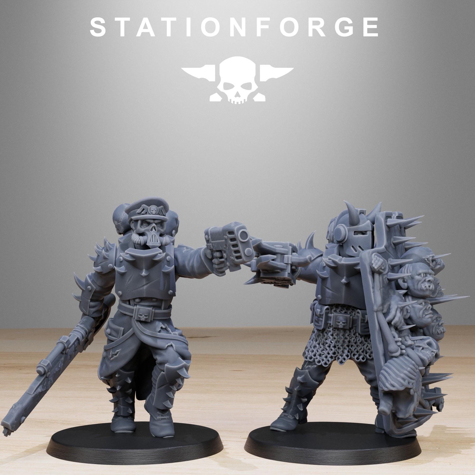Corrupted Guard Builder Kit | 16K Resin | 20x Chaos Cultist Proxy Figures | StationForge Army
