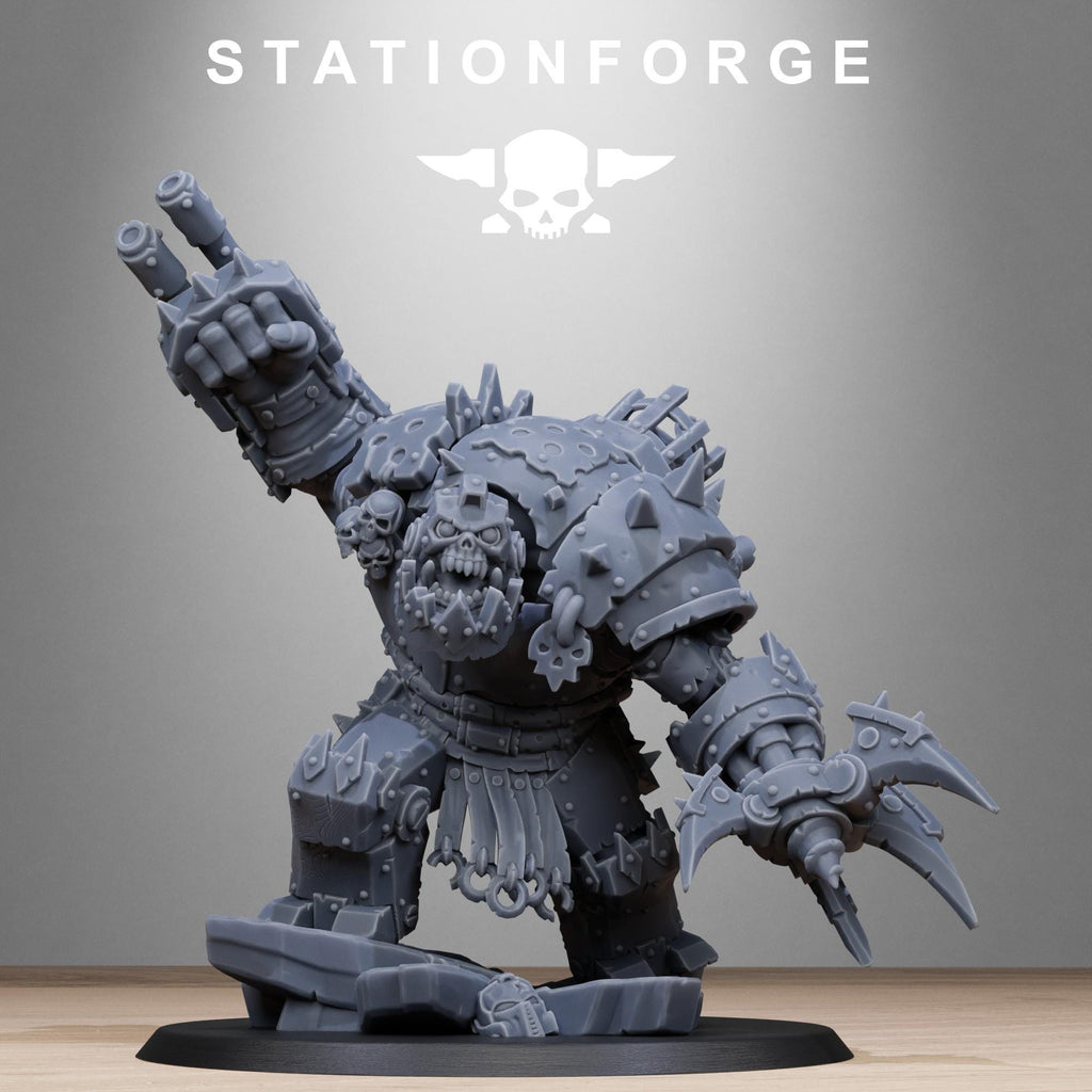 Orkaz Brawler with Power Klaws 14K Resin | Elite Space Orc | StationForge Orkaz