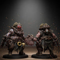 Techno Savage Butcher with Cleavers | Elite Cyborg Barbarian | 14K Resin Character | StationForge Scavengers