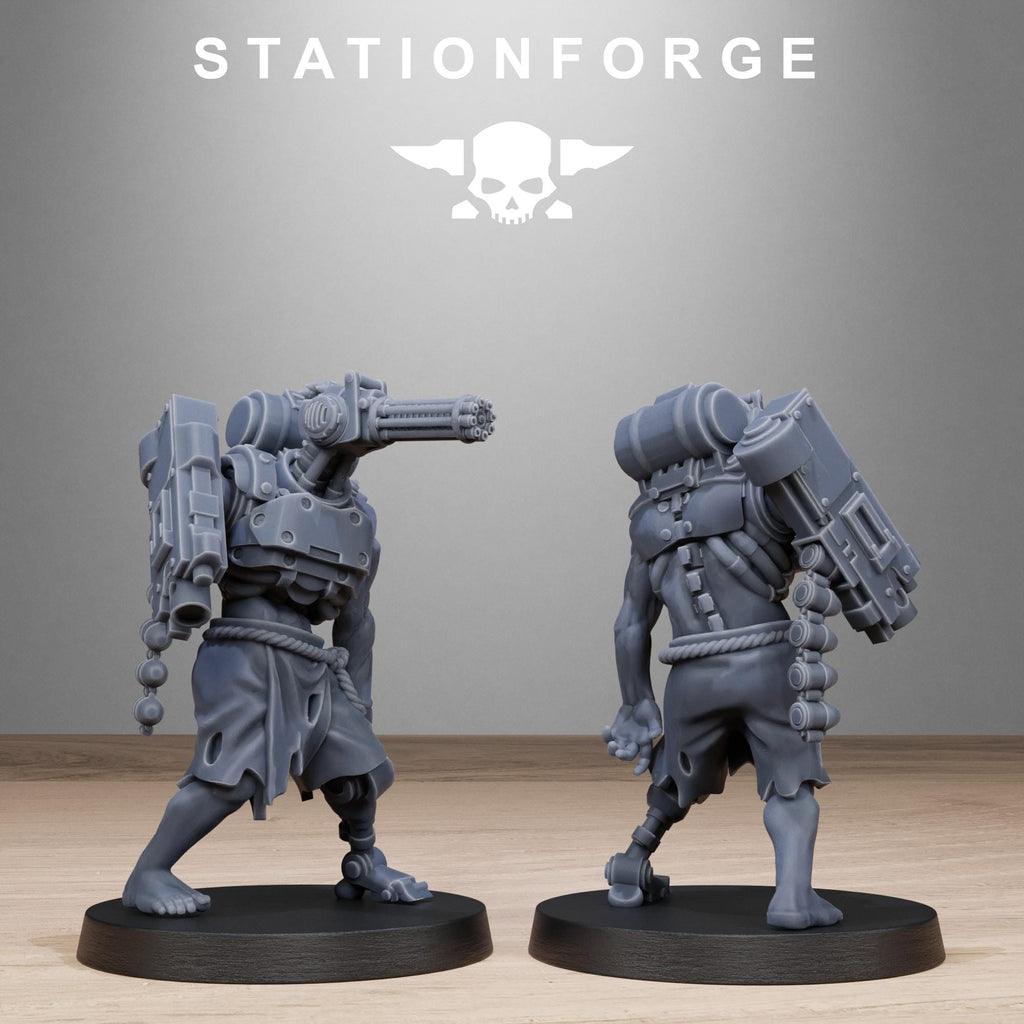 Techno Savage Necromants Set of 11  | 14K Resin Miniatures | StationForge Scavengers | Grimdark Future