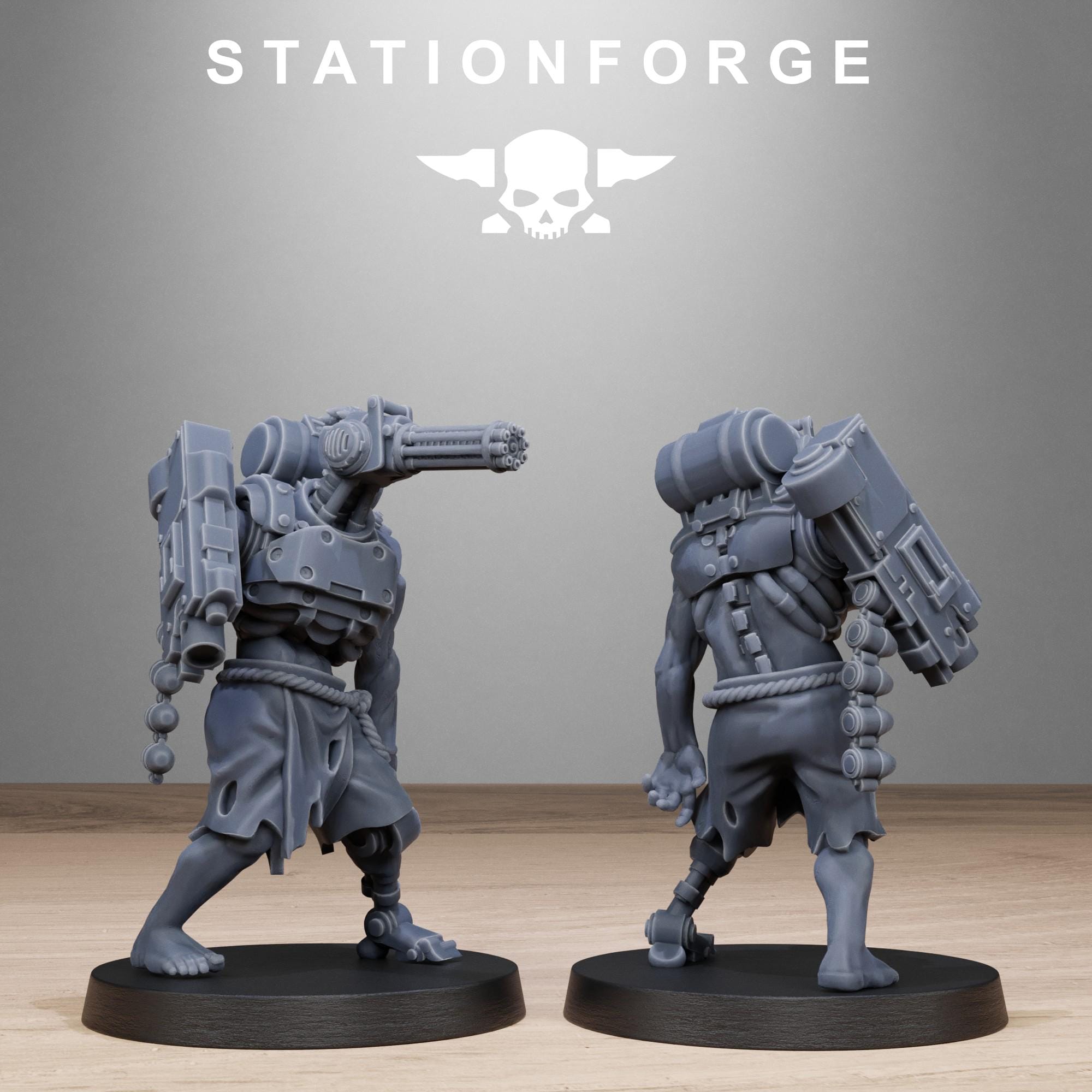 Techno Savage Necromants Set of 11  | 14K Resin Miniatures | StationForge Scavengers | Grimdark Future