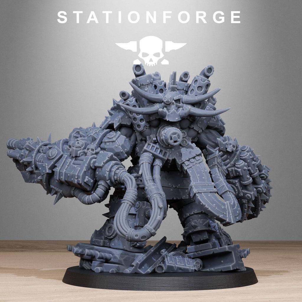 Orkaz Grand Nutta 3.0 Miniature | 14K Resin Ork Warboss Proxy (28mm/32mm Scale)