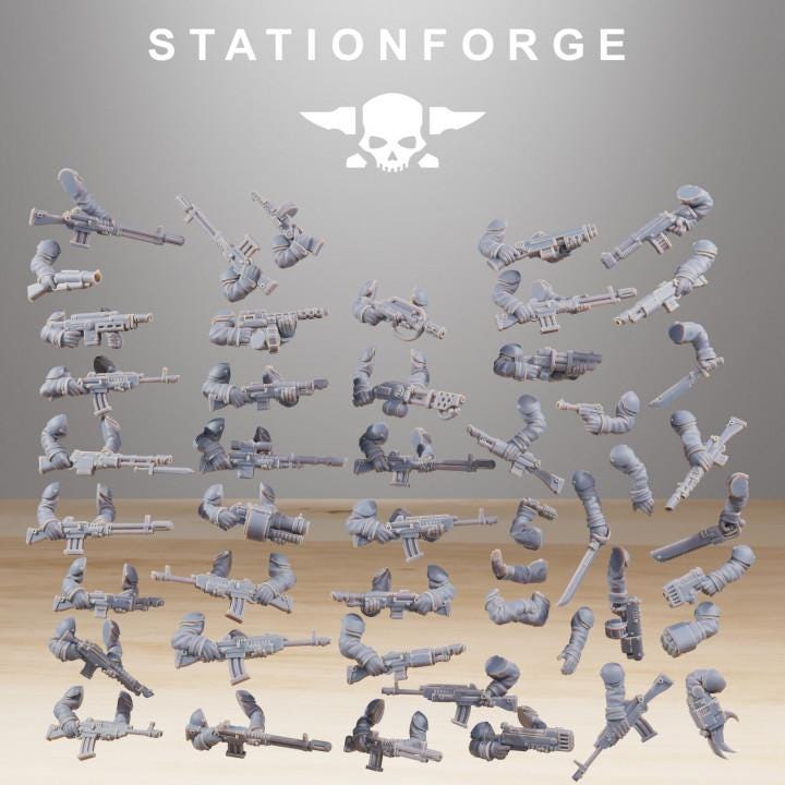 GrimGuard Builder Kit 14K Resin - StationForge - 28mm/32mm  Miniatures - Sci-Fi Grimdark & Proxy Wargame