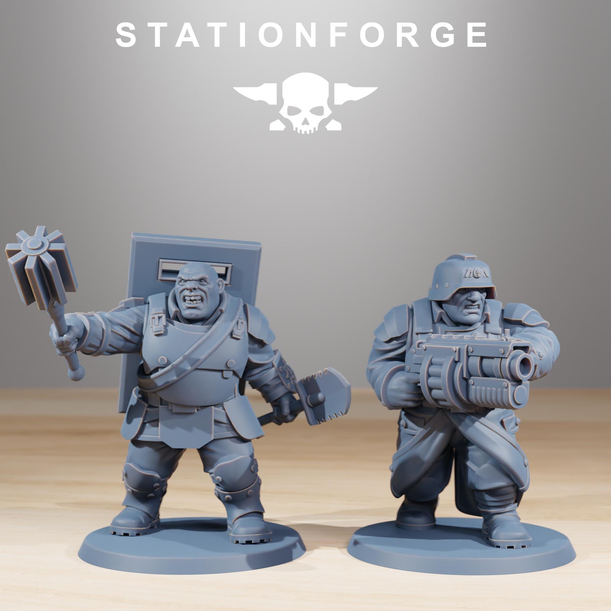GrimGuard Mutants - Darkguard Ogres - StationForge - 28mm/32mm 14K Resin Miniatures - Sci-Fi Grimdark & Proxy Wargame