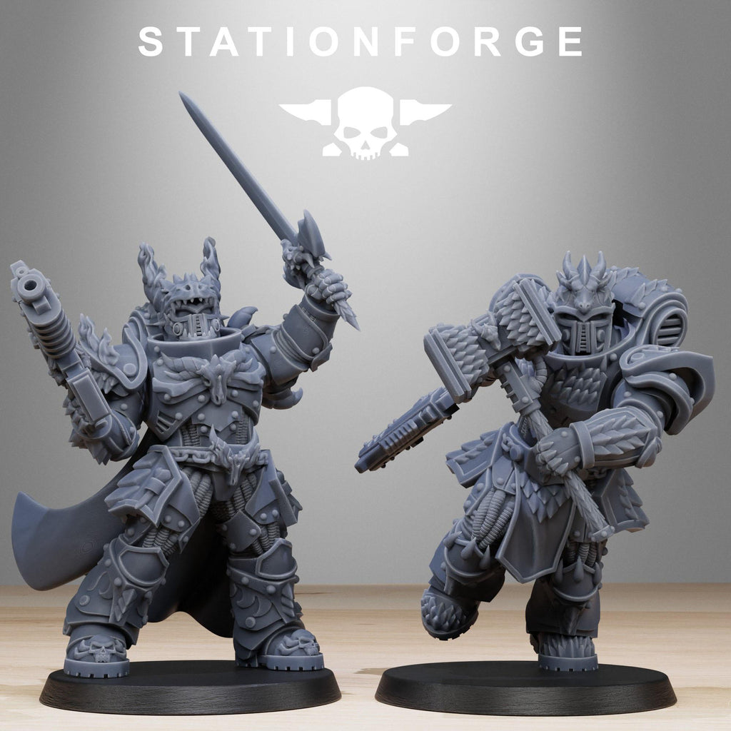 Socratis Dragon Knights - StationForge - 28mm/32mm 14K Resin Miniatures - Sci-Fi Grimdark & Proxy Wargame