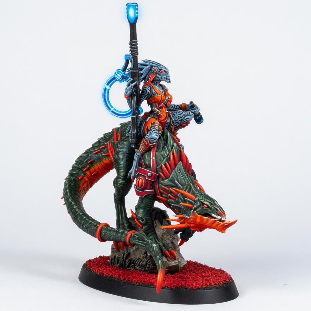 Greater Good Krooll Wild Rider - 14K Resin Miniature - Alien Auxiliary Proxy - Sci-Fi Tabletop Wargame