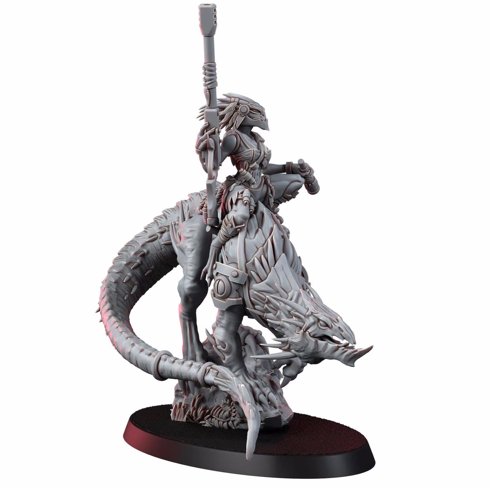 Greater Good Krooll Wild Rider - 14K Resin Miniature - Alien Auxiliary Proxy - Sci-Fi Tabletop Wargame