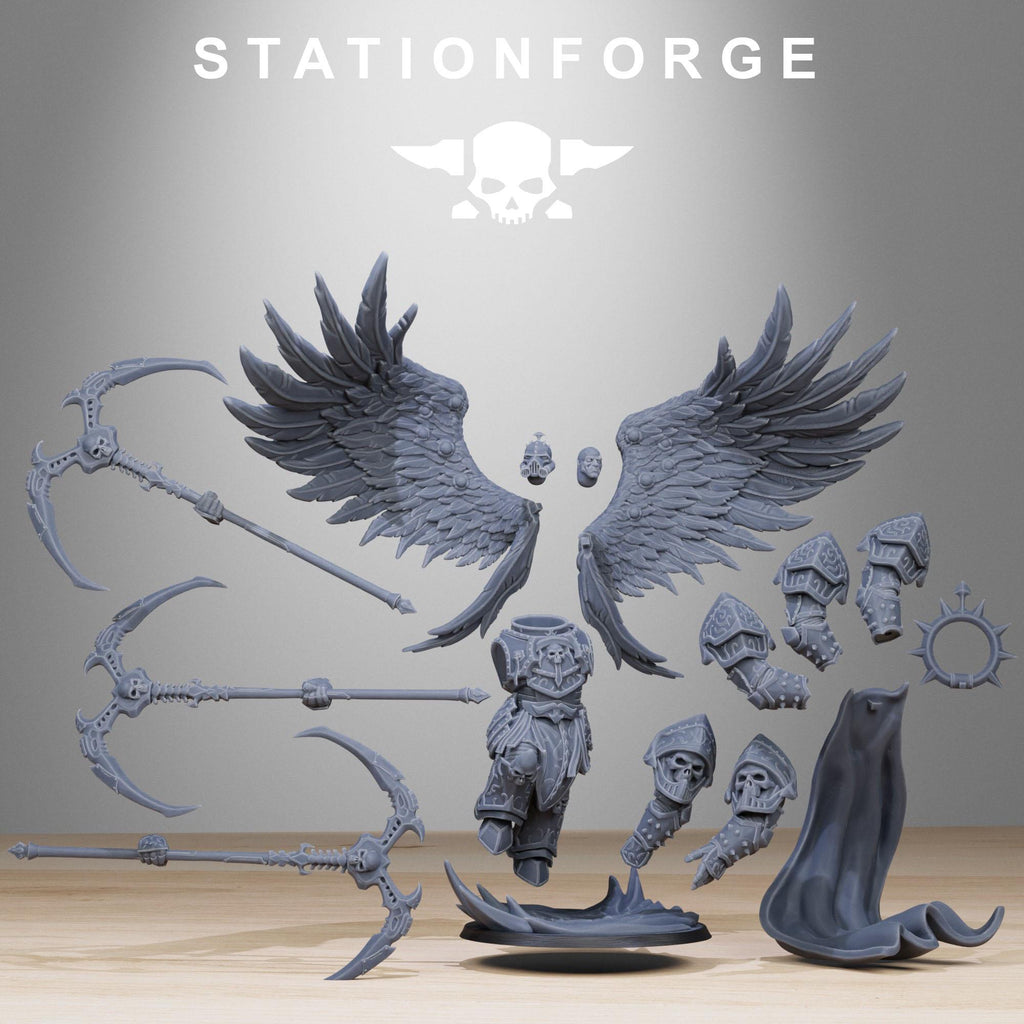 Corrupted Archon Angel Miniature | 14K Resin | Winged Fallen Angel Proxy |  Chaos Daemon Figure