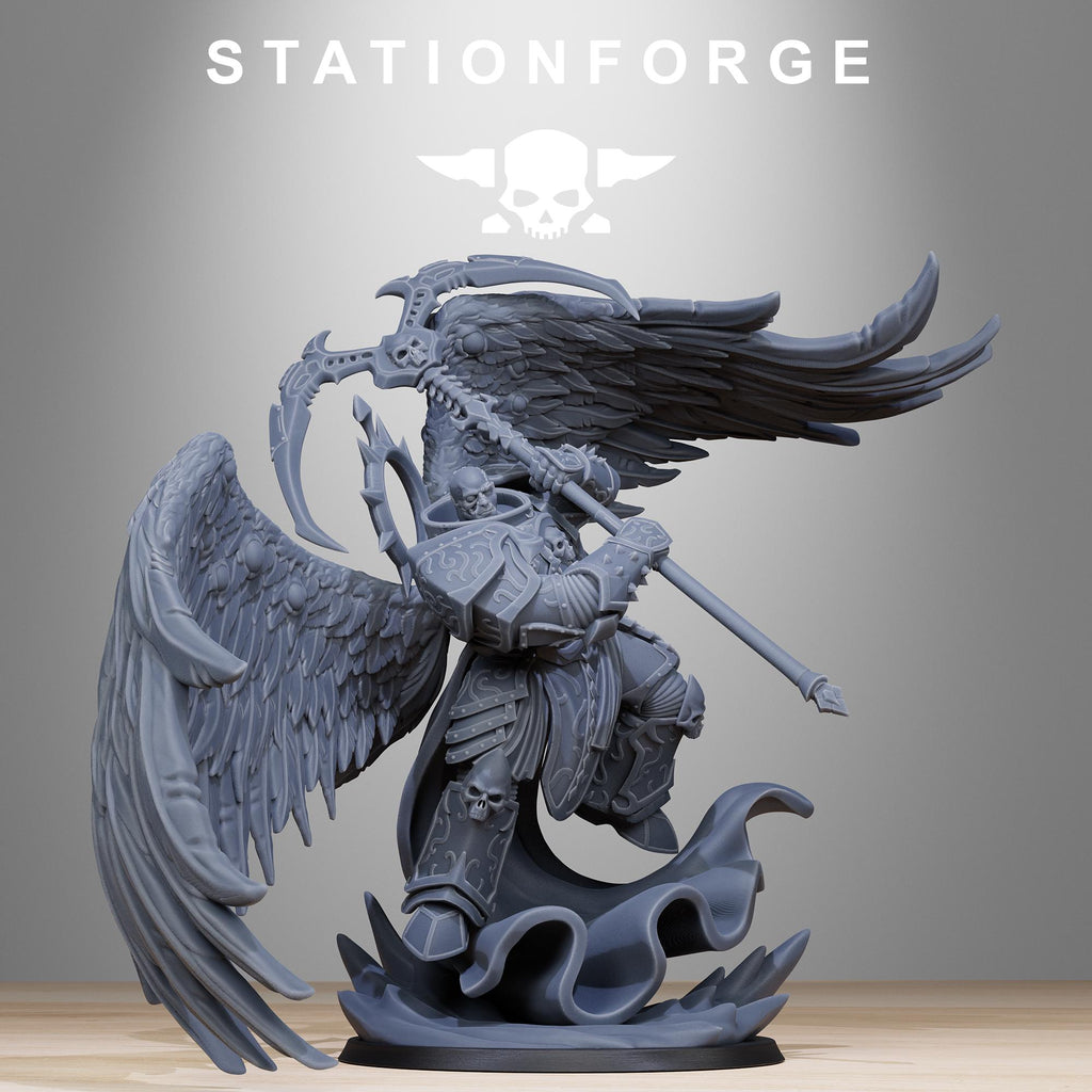 Corrupted Archon Angel Miniature | 14K Resin | Winged Fallen Angel Proxy |  Chaos Daemon Figure