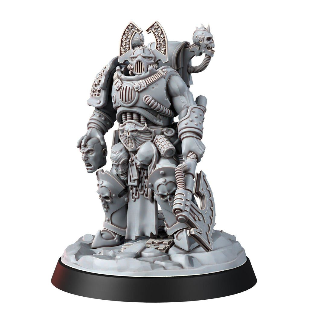 Red Butcher  Proxy | 14k Resin Miniature | Chaos Heavy Armor Berserker | Sci-Fi Tabletop Wargaming