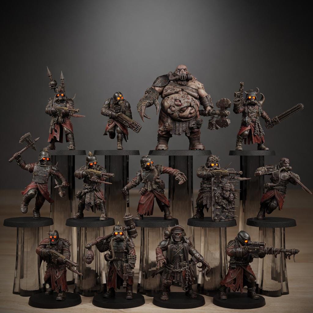 Corrupted Guard Infantry Squad | 14K Resin | 13x Figures | Grimdark Miniatures Proxy