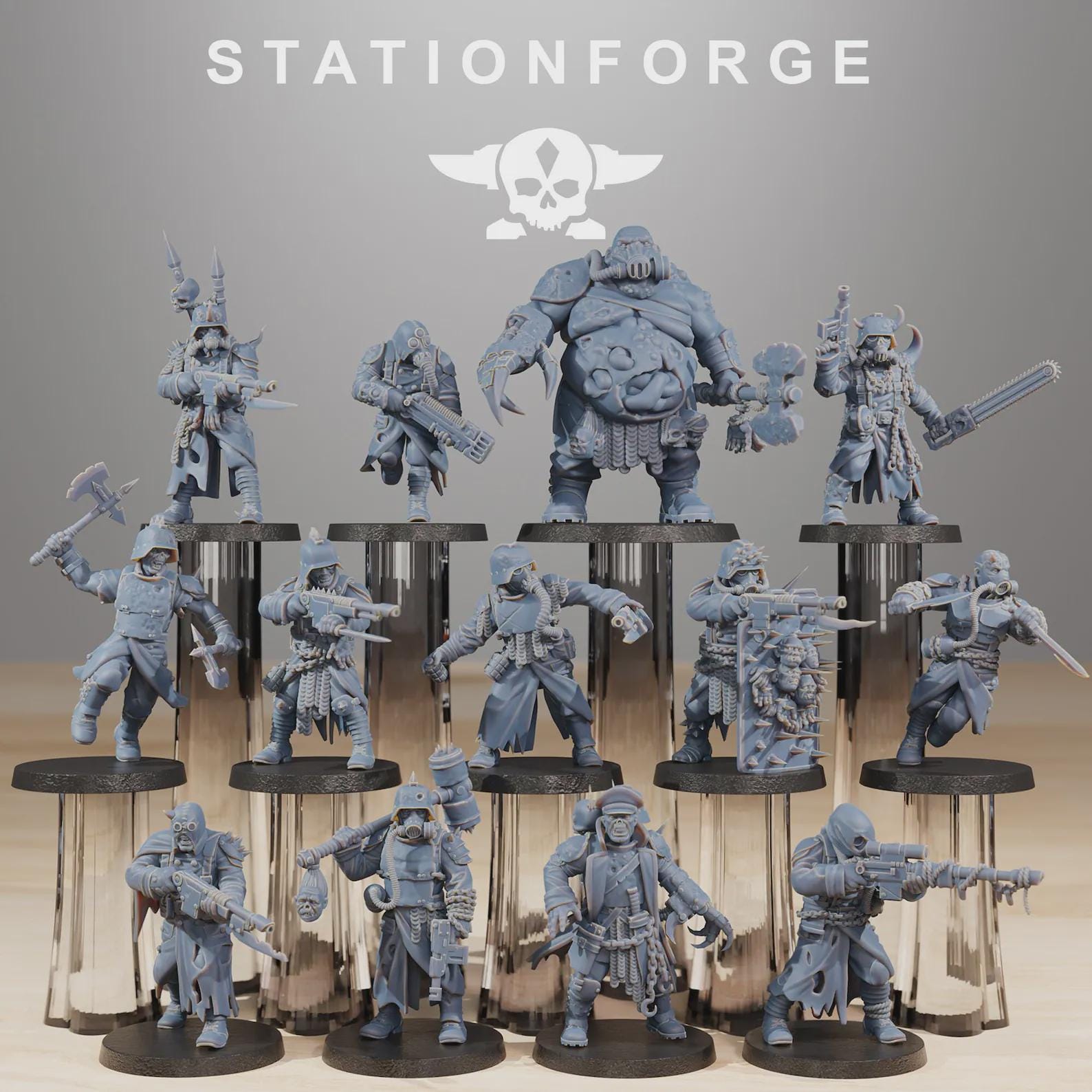 Corrupted Guard Infantry Squad | 14K Resin | 13x Figures | Grimdark Miniatures Proxy