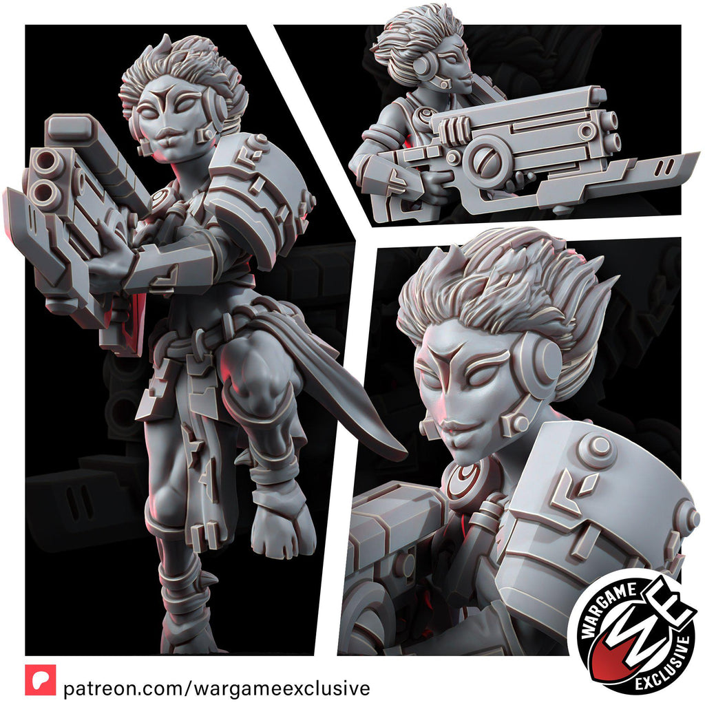 Greater Good Strike Charger | 14k Resin Miniature | Sci-Fi Tech Soldier Proxy | Tabletop Wargaming