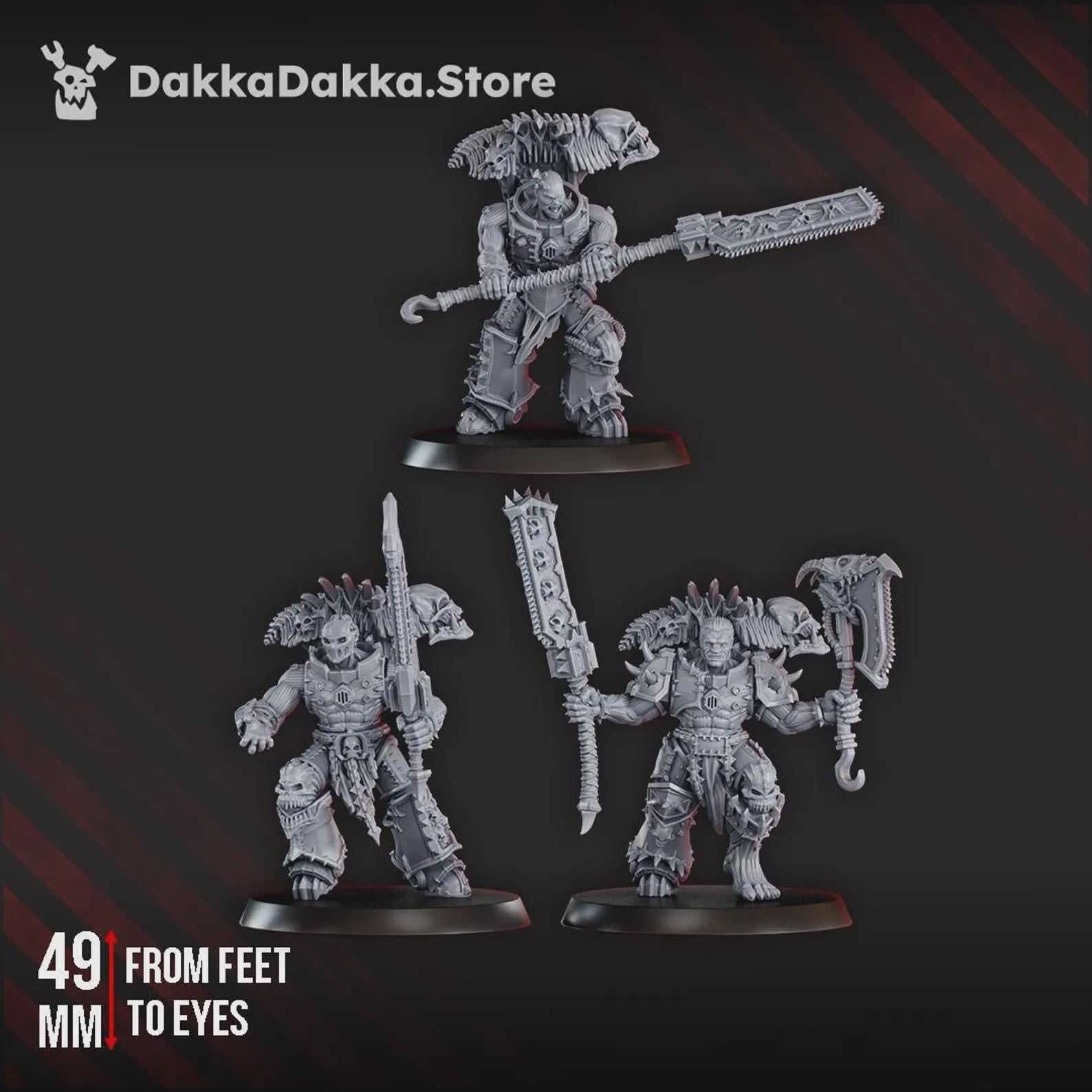 Possessed Butchers Squad | 14k Resin Miniature | Sci-Fi Chaos Demon Infantry DakkaDakka.Store