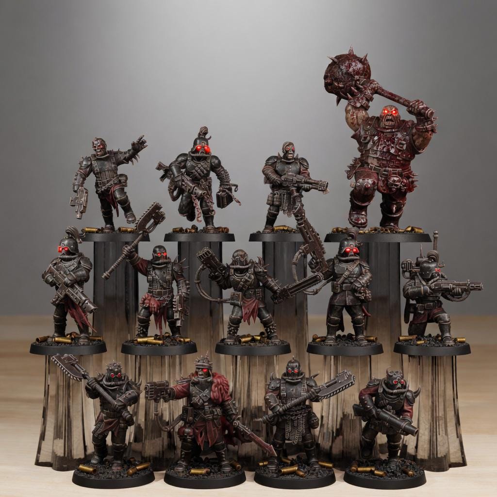 Corrupted Guard Forsaken Squad | 14K Resin | Chaos Mutant Miniatures | 13x