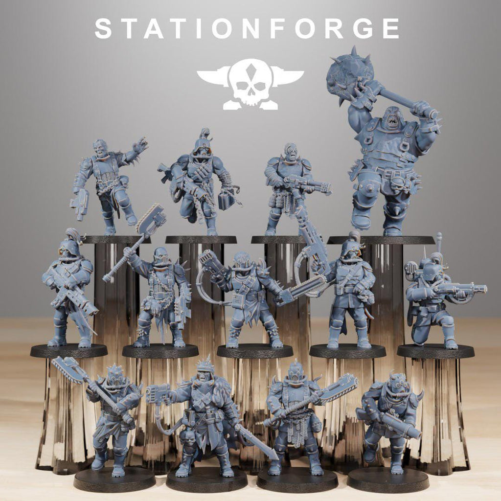 Corrupted Guard Forsaken Squad | 14K Resin | Chaos Mutant Miniatures | 13x