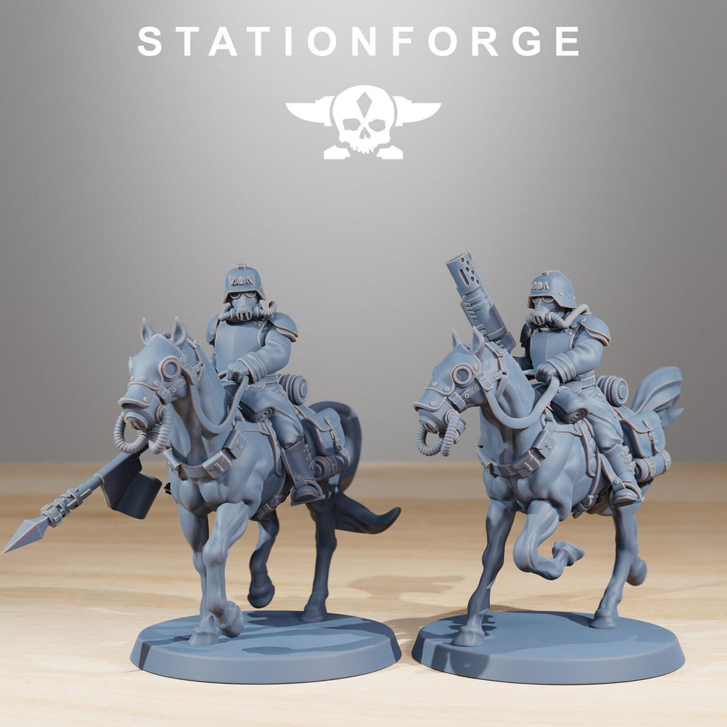 GrimGuard Cavalry | 14K Resin | Not Rough Riders | Grimdark Imperial Guard | Grimdark Army