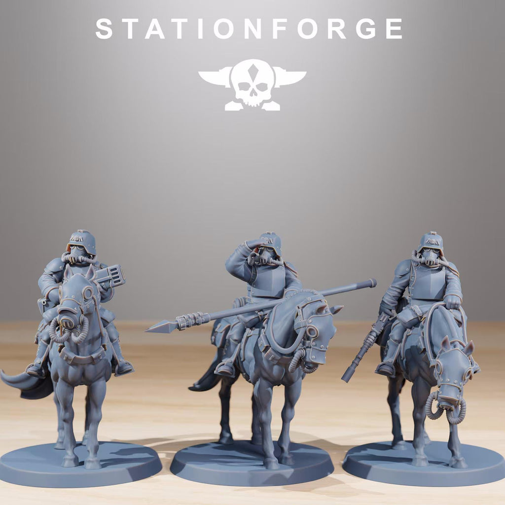 GrimGuard Cavalry | 14K Resin | Not Rough Riders | Grimdark Imperial Guard | Grimdark Army