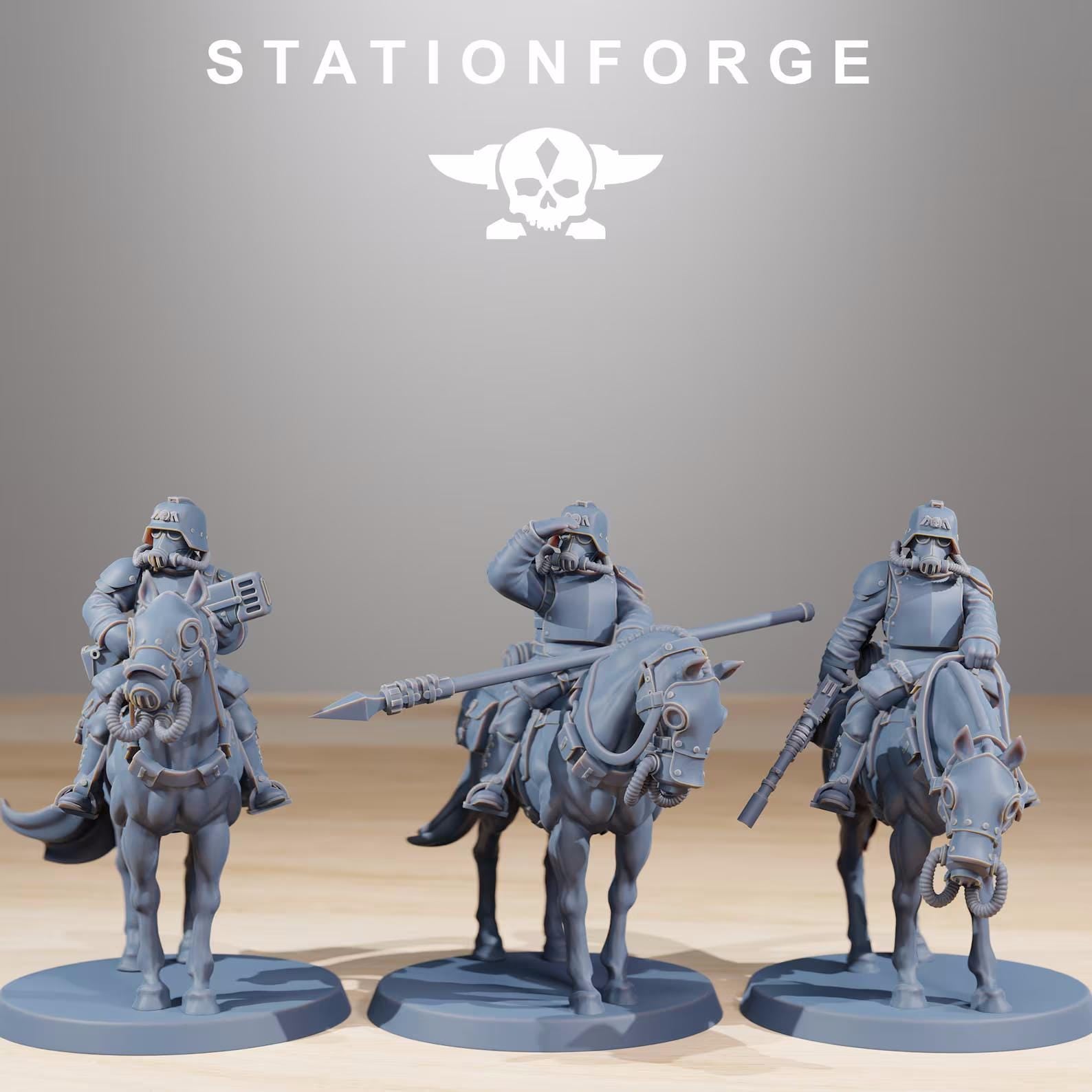 GrimGuard Cavalry | 14K Resin | Not Rough Riders | Grimdark Imperial Guard | Grimdark Army
