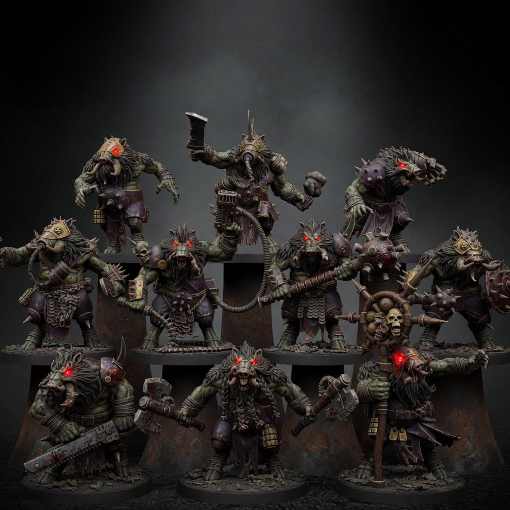 Corrupted Beasts |14K Resin Figures  Chaos Hounds Proxy | Mutant Dogs | | StationForge Chaos Army