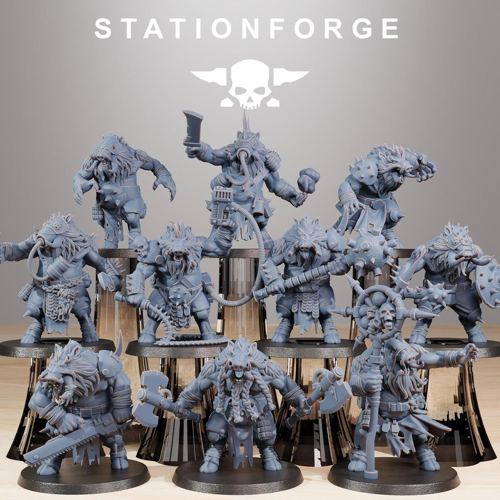 Corrupted Beasts |14K Resin Figures  Chaos Hounds Proxy | Mutant Dogs | | StationForge Chaos Army