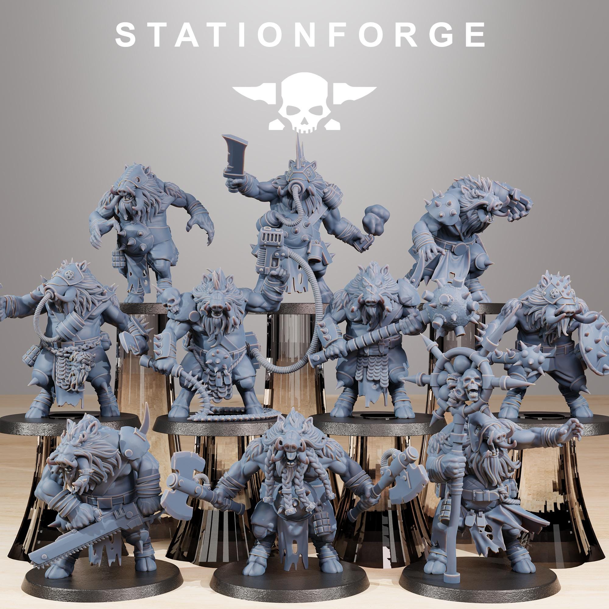Corrupted Beasts |14K Resin Figures  Chaos Hounds Proxy | Mutant Dogs | | StationForge Chaos Army