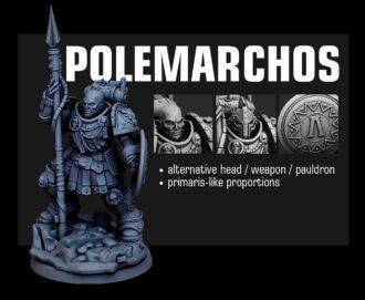 Imperial Chapterhouse Polemarchos Miniature | Space Knight Commander Proxy | 14k Resin Wargaming Model