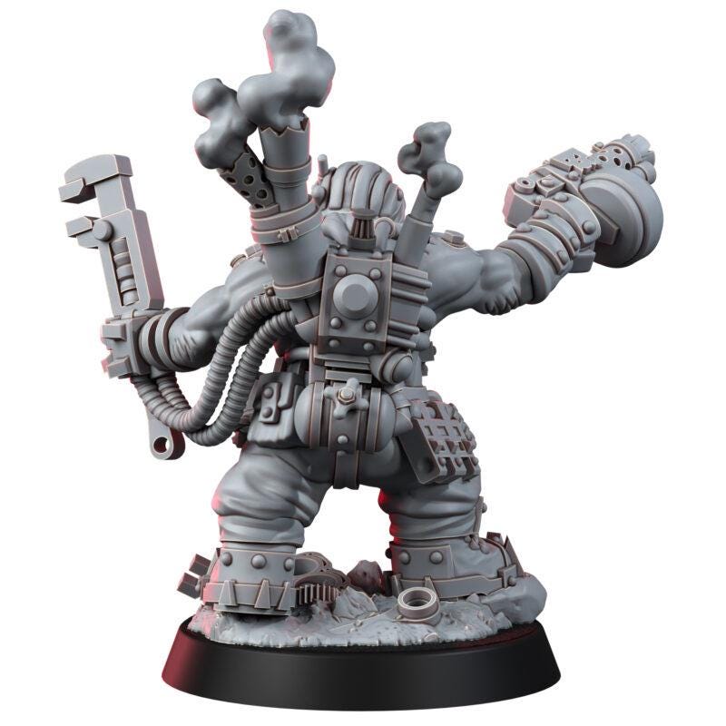 Ork Metall Mekaniak 14k Resin Miniature | Wargaming | Grimdark Tabletop