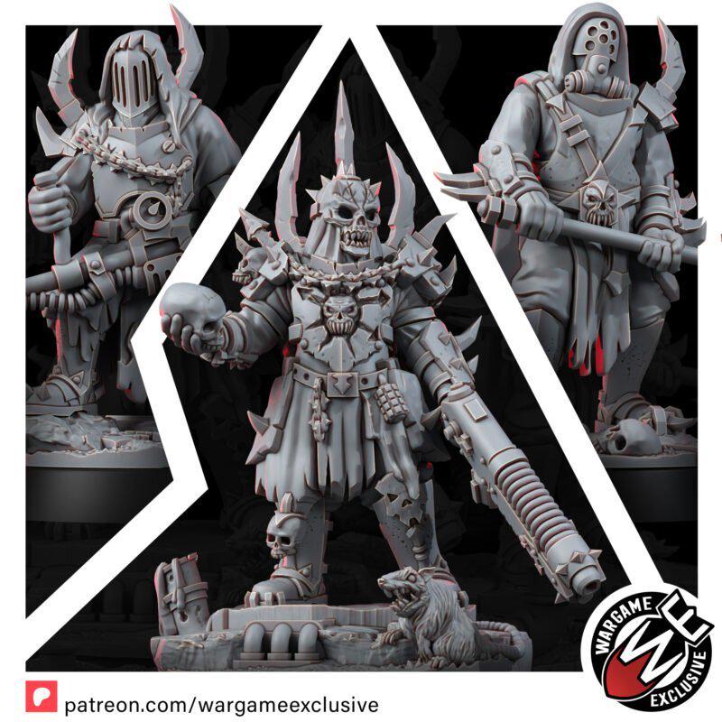 Chaos Renegades of Pain Miniatures | 14k Resin Heroes, Grimdark Tabletop Proxy
