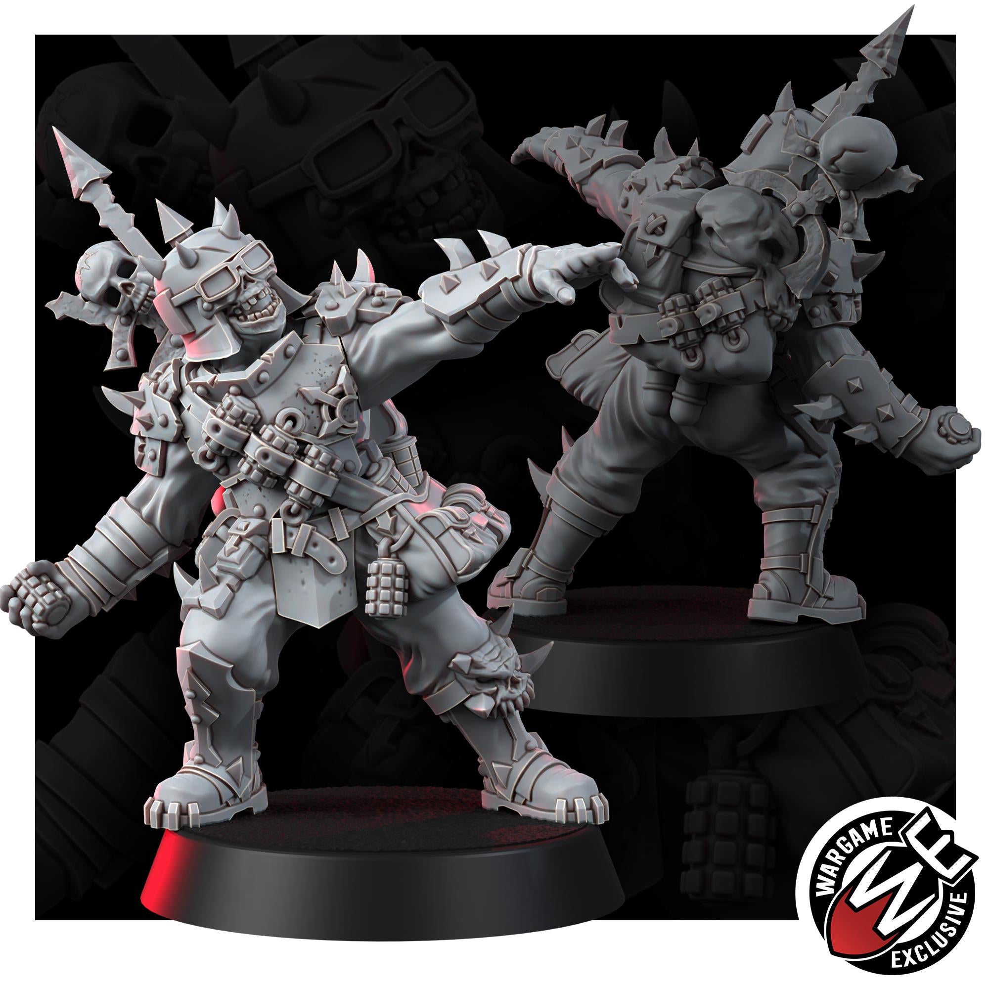 Crimson Killers Team 7x Miniatures | 14K Resin Proxy Models, Grimdark Tabletop Wargaming