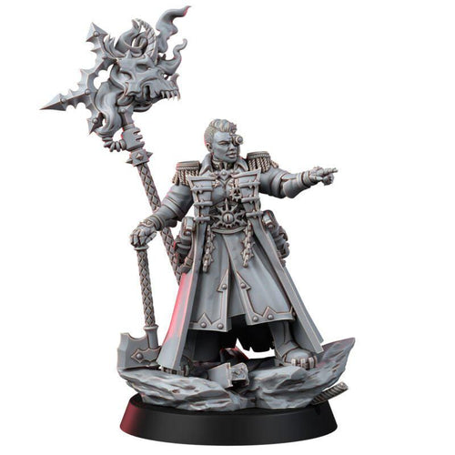 Chaos Lord Regent Ungvarra Kred Miniature | 14k Resin Traitor Guard Proxy