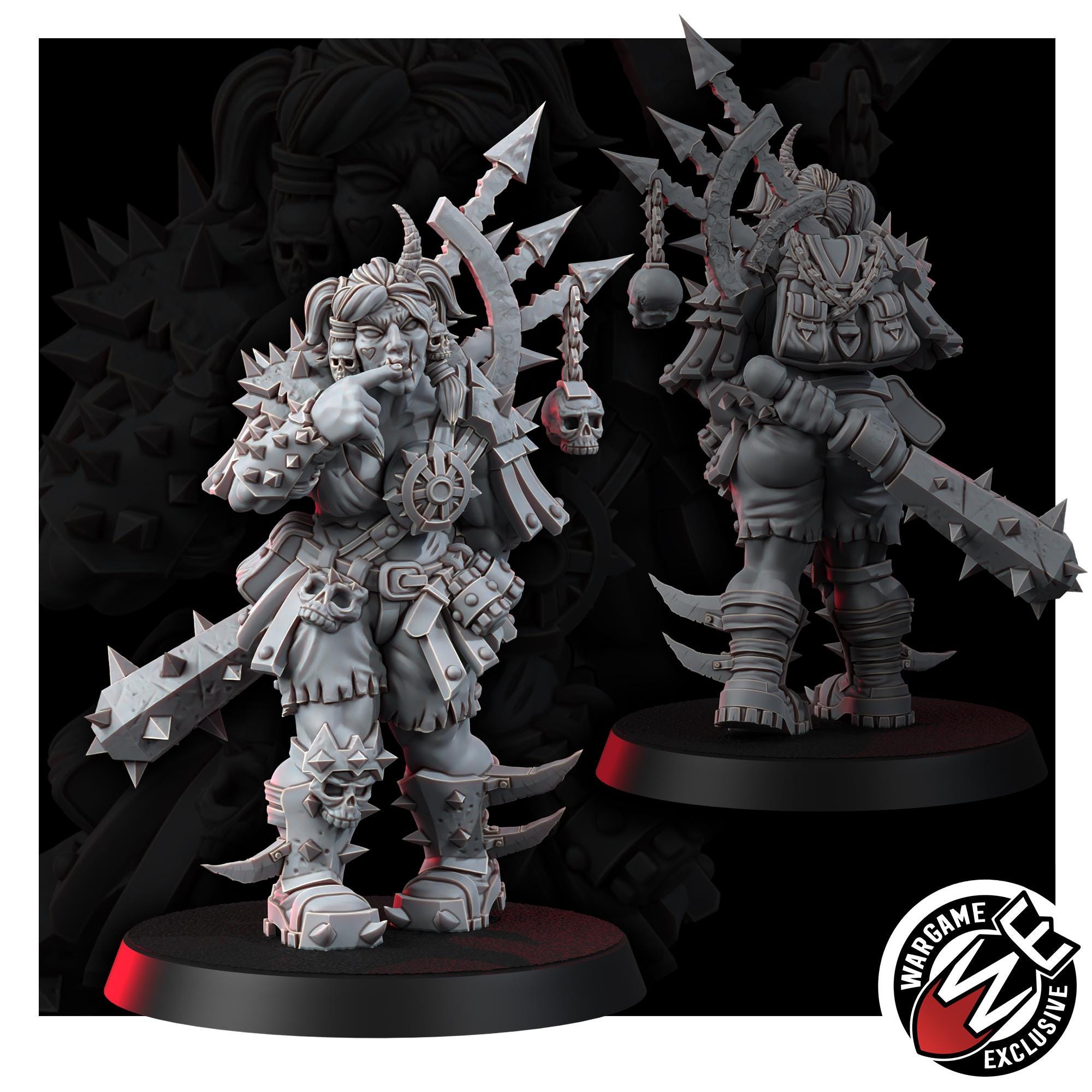Chaos Renegades Momma Ogruns | 14k Resin Miniatures | Chaos Ogryn Proxy | Traitor Guard | Grimdark Tabletop
