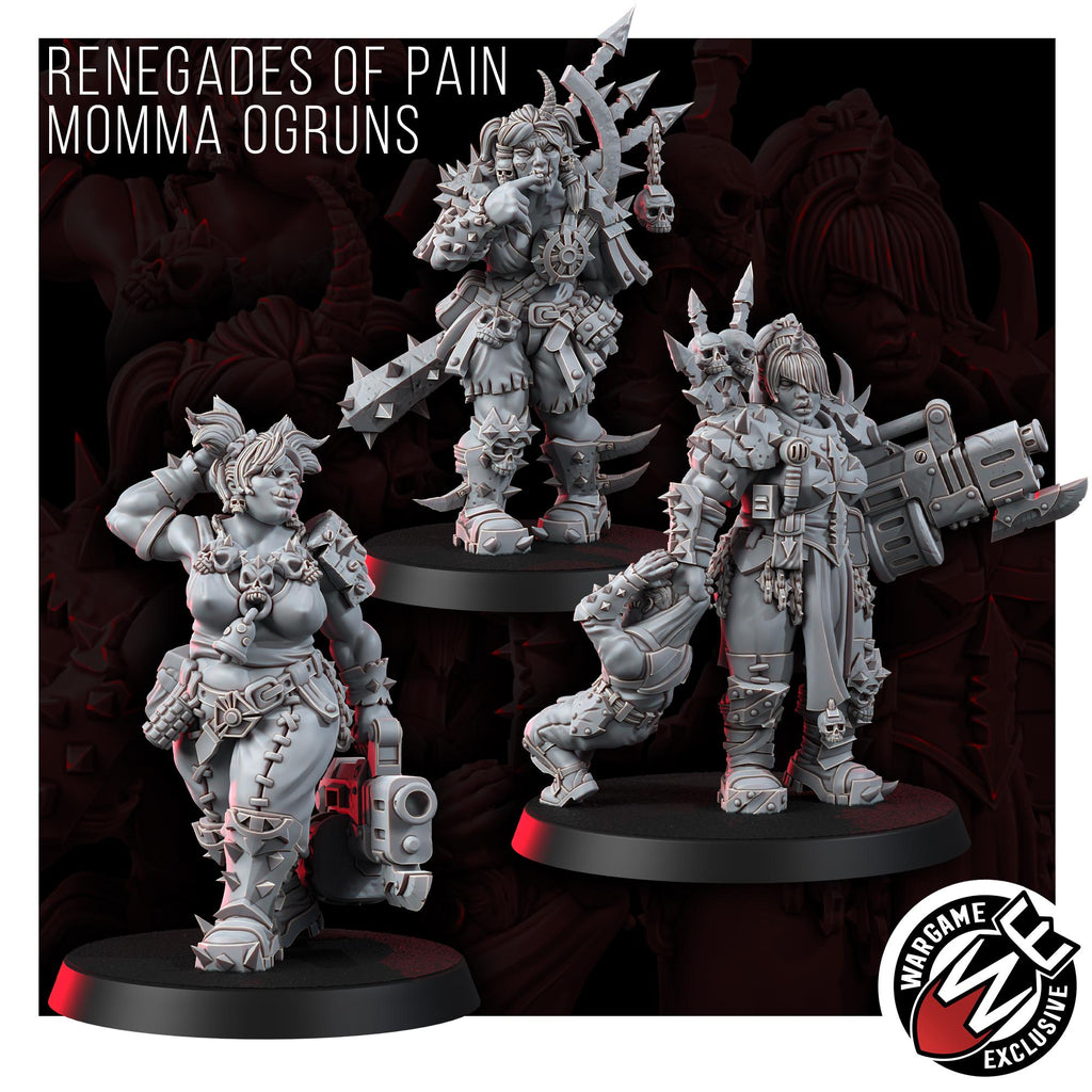 Chaos Renegades Momma Ogruns | 14k Resin Miniatures | Chaos Ogryn Proxy | Traitor Guard | Grimdark Tabletop