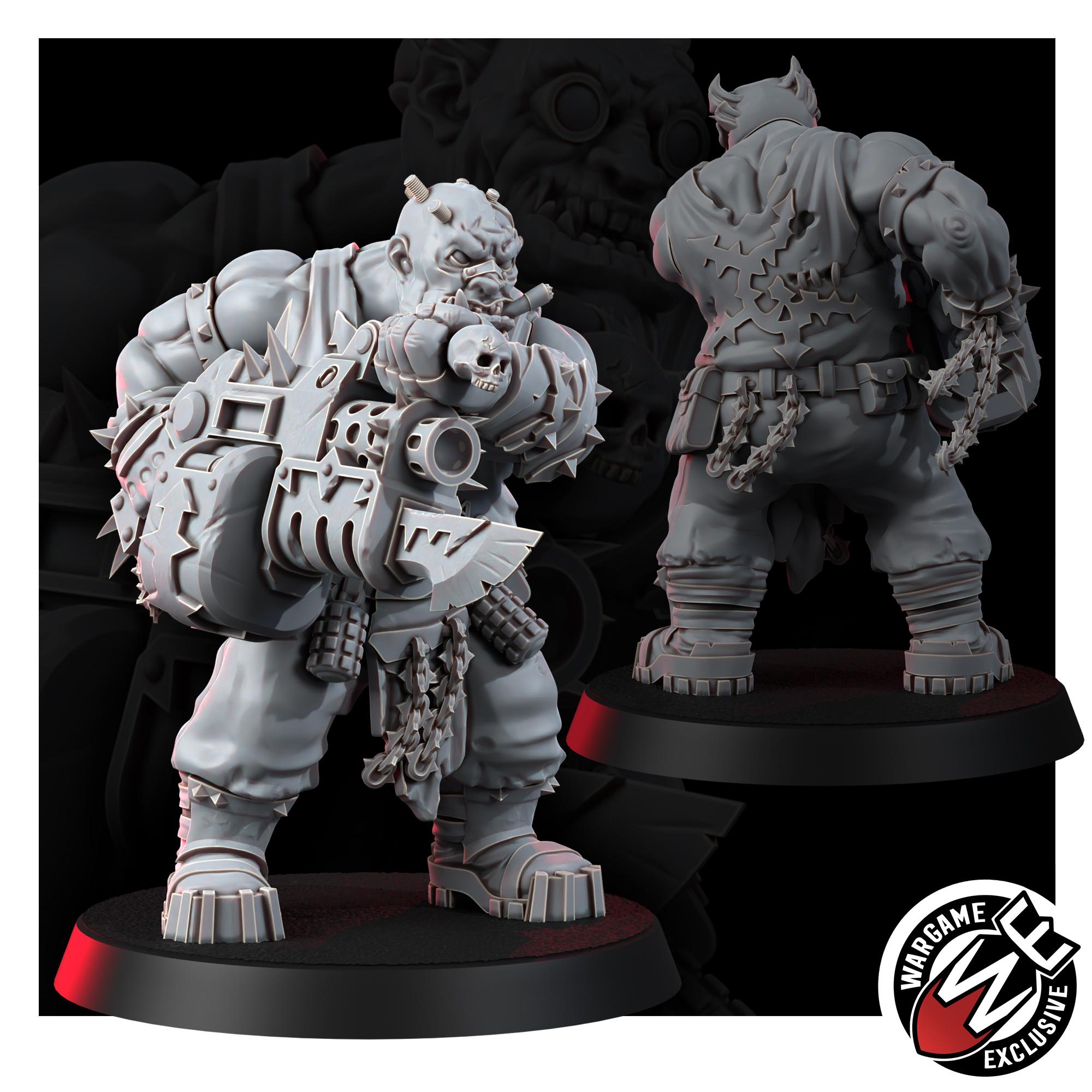 Chaos Renegades Ogruns | 14k Resin Miniatures | Chaos Ogryn Proxy | Traitor Guard | Grimdark Tabletop