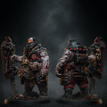 Techno Savage Fighter Miniature | Elite Cyborg Barbarian Wargaming Model 14K Resin