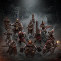 Techno Savage Barbarians Set of 10 | 14K Resin Cyborg Infantry| StationForge Scavengers | Grimdark Future