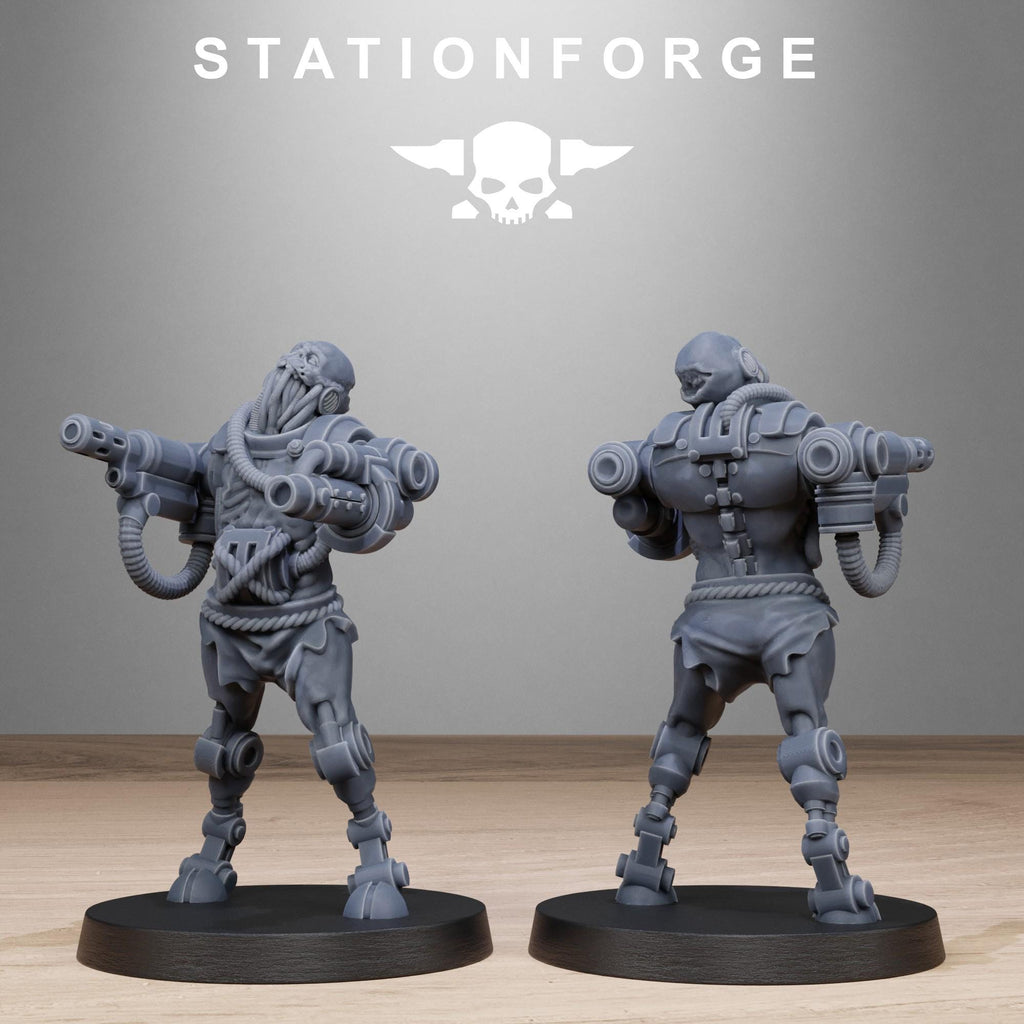 Techno Savage Necromants Set of 11  | 14K Resin Miniatures | StationForge Scavengers | Grimdark Future