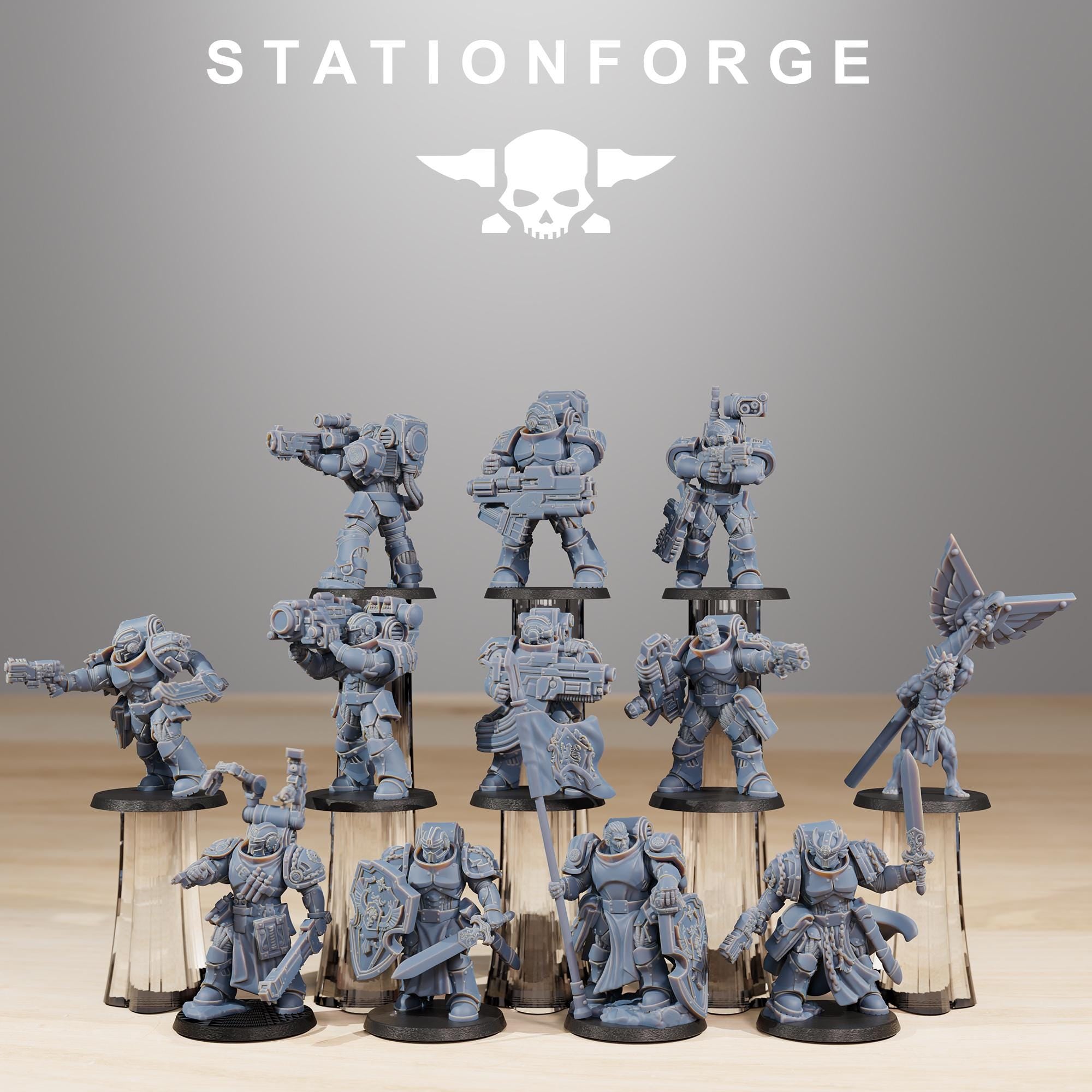 Socratis Legion Reinforcers Set of 12 | 14K Resin Space Warriors | StationForge | Grimdark Future