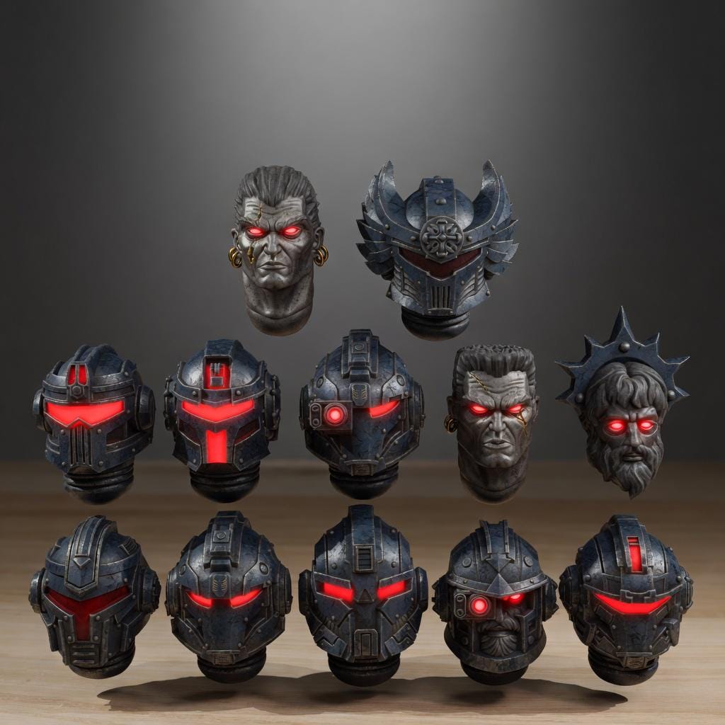 Socratis Legion Reinforcers Set of 12 | 14K Resin Space Warriors | StationForge | Grimdark Future