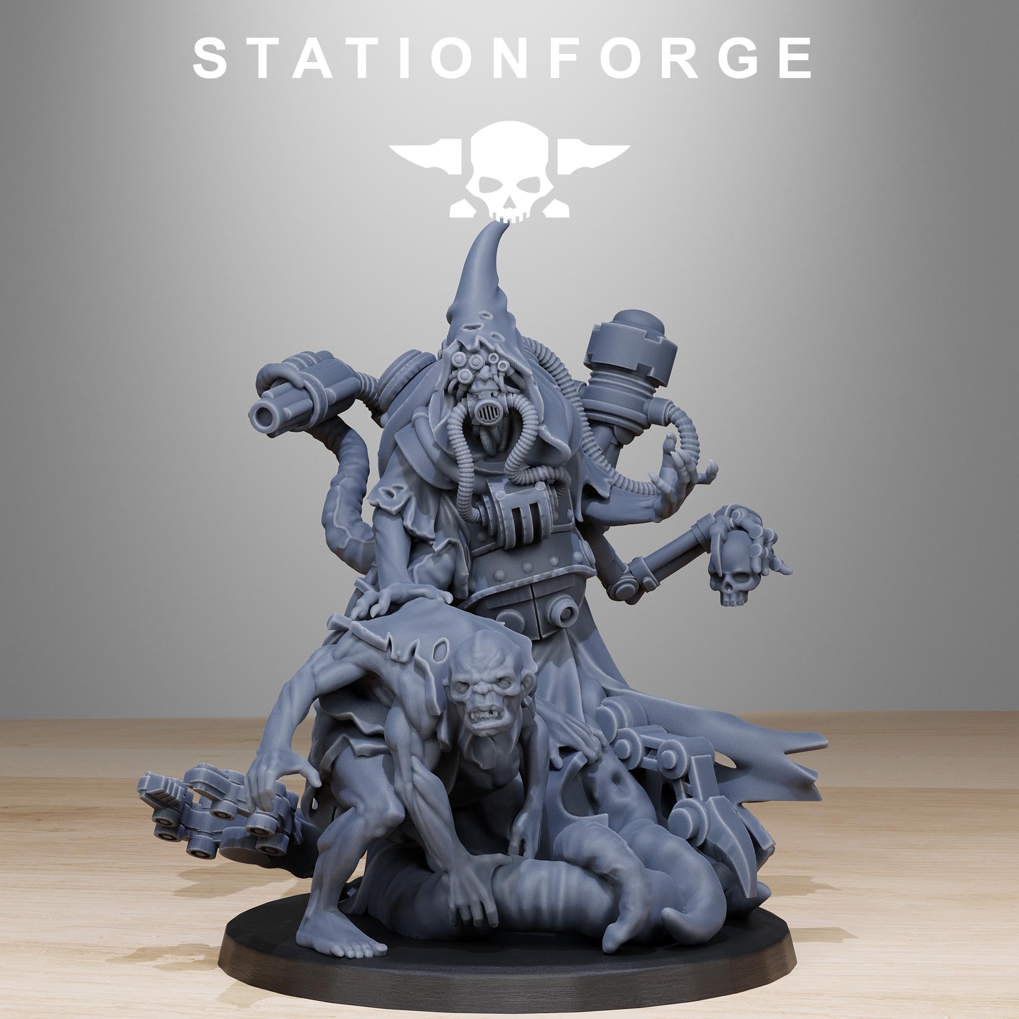 Scavenger Lotharius | 14K Resin Miniature | 28mm/32mm Scale | Tech Priest Proxy | StationForge | Grimdark Future